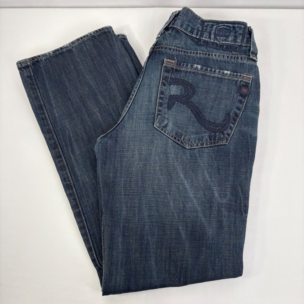Rock & Republic Men's Verve Dark Wash Straight Leg Blue Jeans 30x30 (30x29)